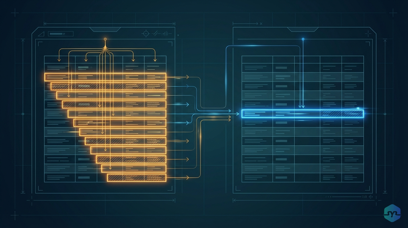 Differential dataflow ile sadece değişen satır yeniden hesaplanır, geri kalan veriye dokunulmaz